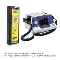What is the battery life of the Philips M4735A M3516A Defibrillator Battery?