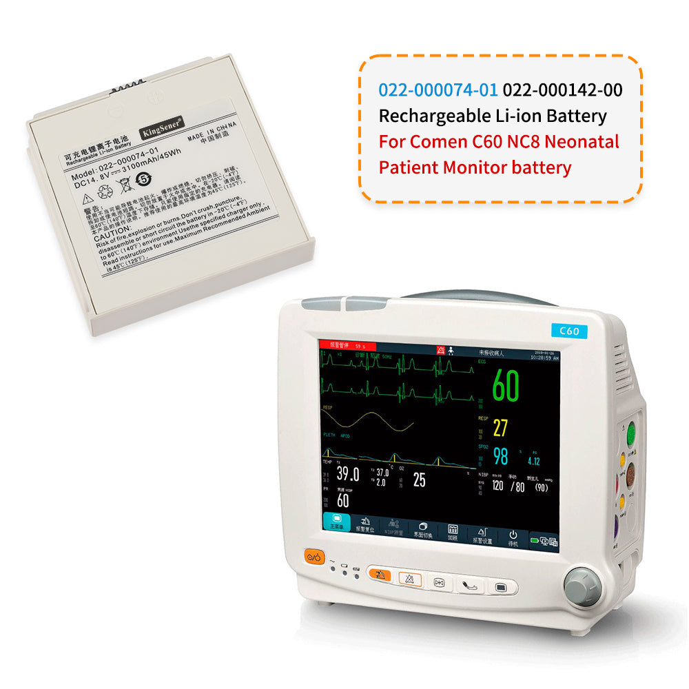 Comen C60 NC8 Vital Signs Monitor Battery 022-000074-01 14.8V 3100mAh
