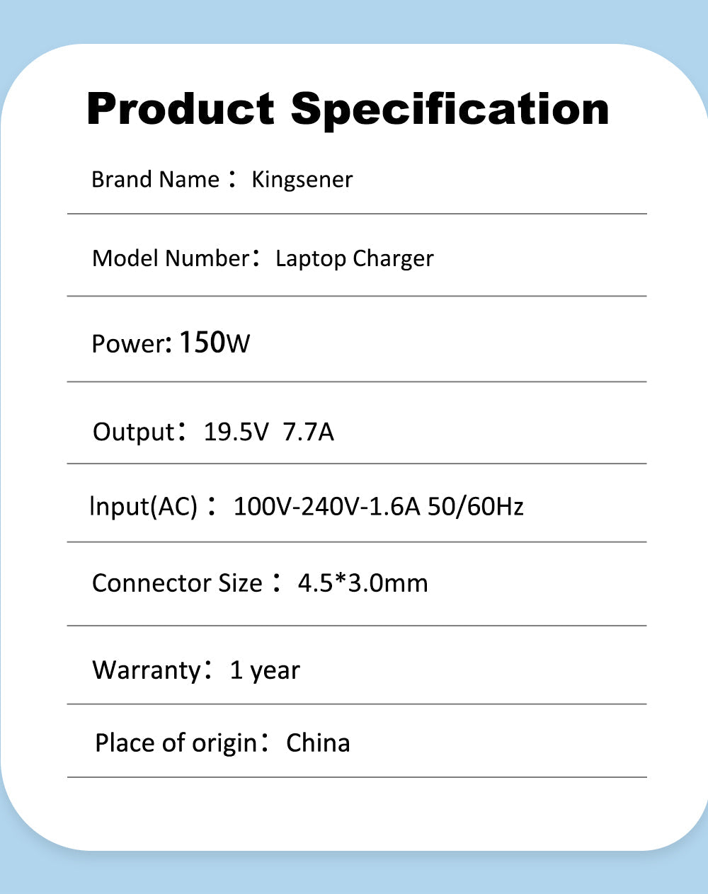 19.5V-7.7A-4.5X3.0mm-150W-Laptop-Charger