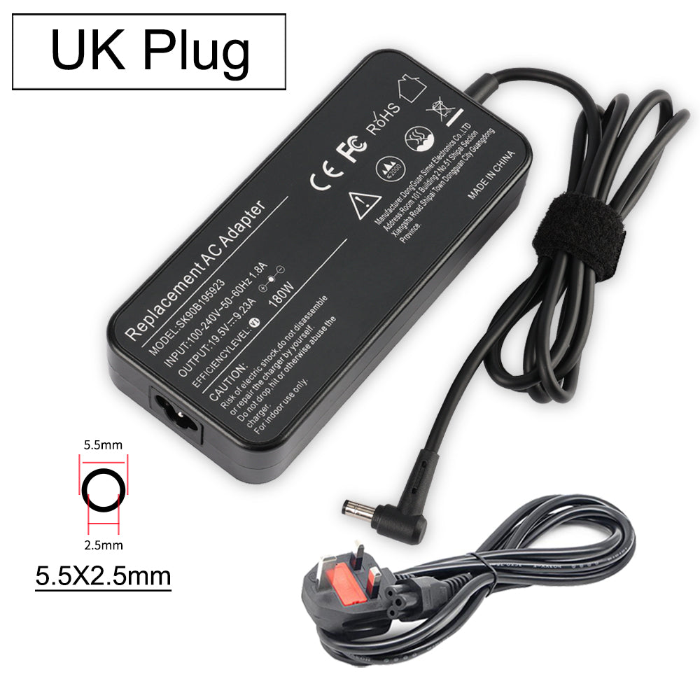 Only ship to Europe 19.5V 9.23A 180W 5.5X2.5mm AC Adapter For ASUS G750 G751 G75 FX502 GL502 Series