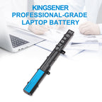 A31N1319 Laptop Battery for ASUS X551, 10.8V 33Wh, front view highlighting the stepped end design.