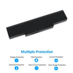 A32-K72 rechargeable laptop battery for ASUS K72 K73 series, 10.8V 56Wh 5200mAh, long black pack with blue KingSener label.