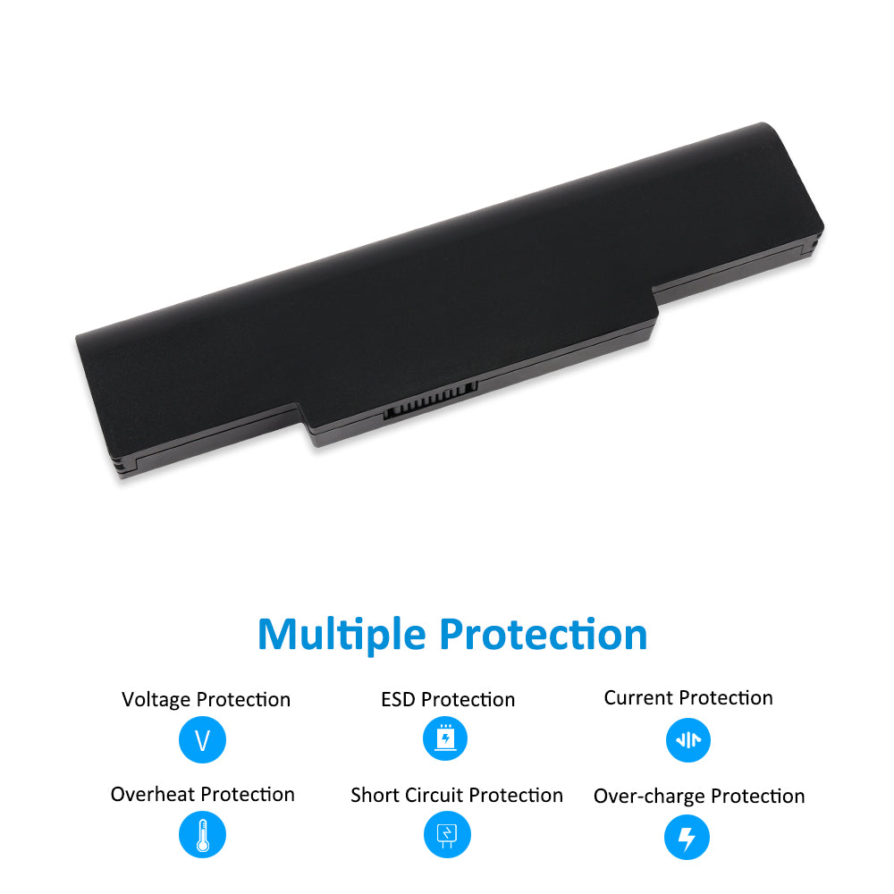 A32-K72 rechargeable laptop battery for ASUS K72 K73 series, 10.8V 56Wh 5200mAh, long black pack with blue KingSener label.