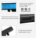 A41N1424 Replacement Laptop Battery for ASUS ROG GL552 VW, 14.4V 48WH, view of the safety and compliance logos.