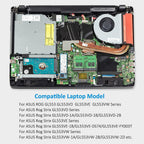 A41N1611 Replacement Laptop Battery for ASUS ROG GL553 VD, 14.4V 48WH, top view of the black matte plastic casing.