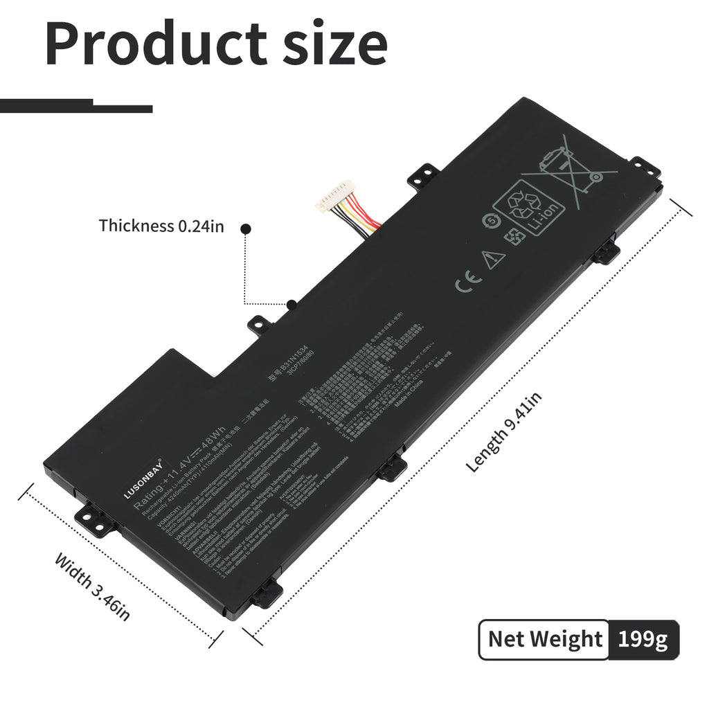 ASUS-B31N1534-11.4V-48WH-Laptop-Battery-LUSONBAY