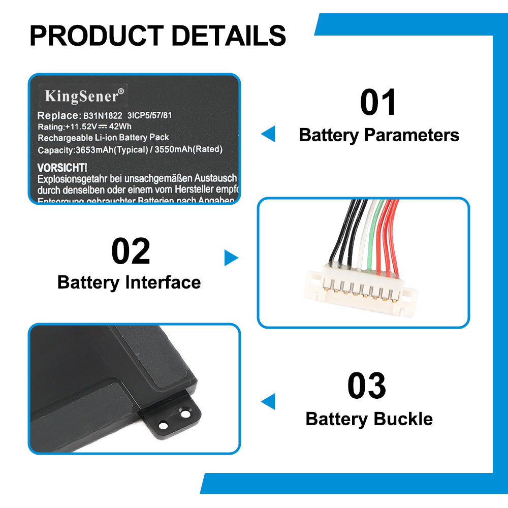 ASUS-B31N1822-3653mAh-Laptop-Battery