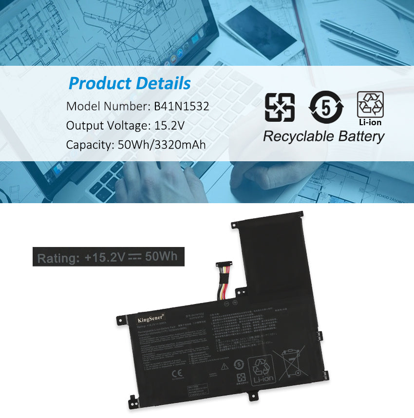 ASUS-B41N1532-15.2V-50Wh-Laptop-Battery