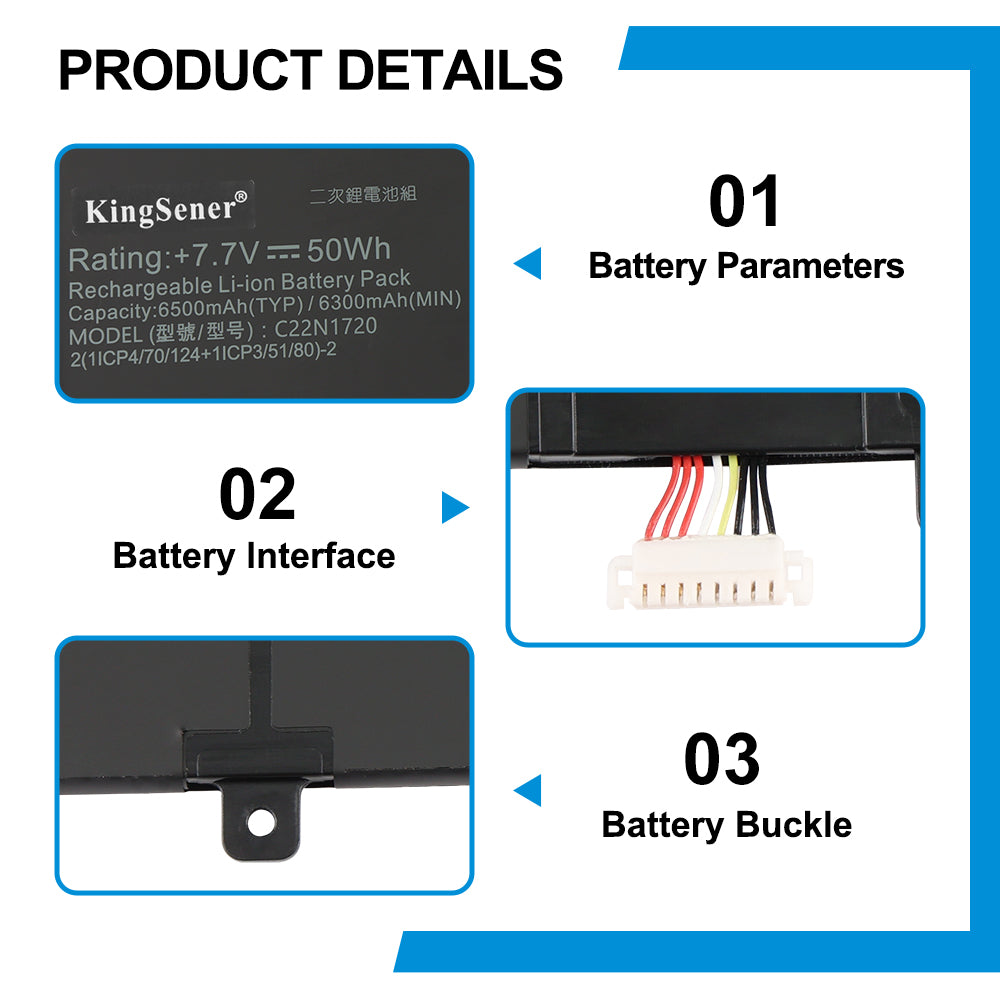 ASUS-C22N1720-7.7V-50WH-Laptop-Battery