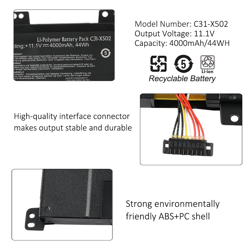 ASUS-C31-X502-4000mAh-Laptop-Battery