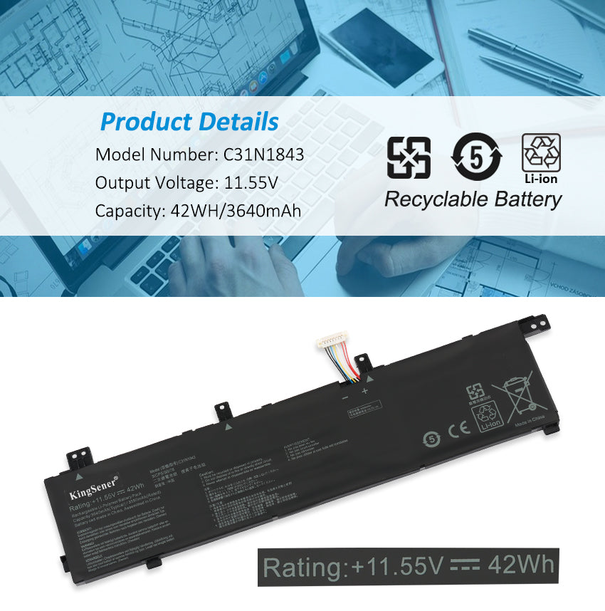 C31N1843 Battery for ASUS VivoBook S14 S432 S15 S532