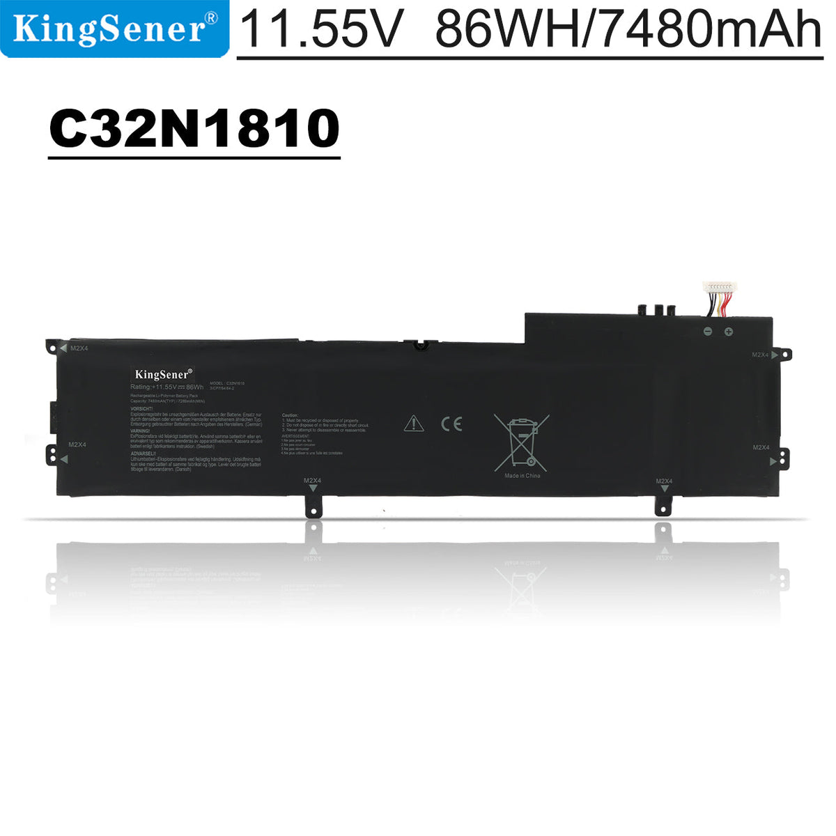 C32N1810 Laptop Battery For ASUS ZenBook Flip 15 UX562FN UX562FD Series Notebook 0B200-03070100 | KingSener