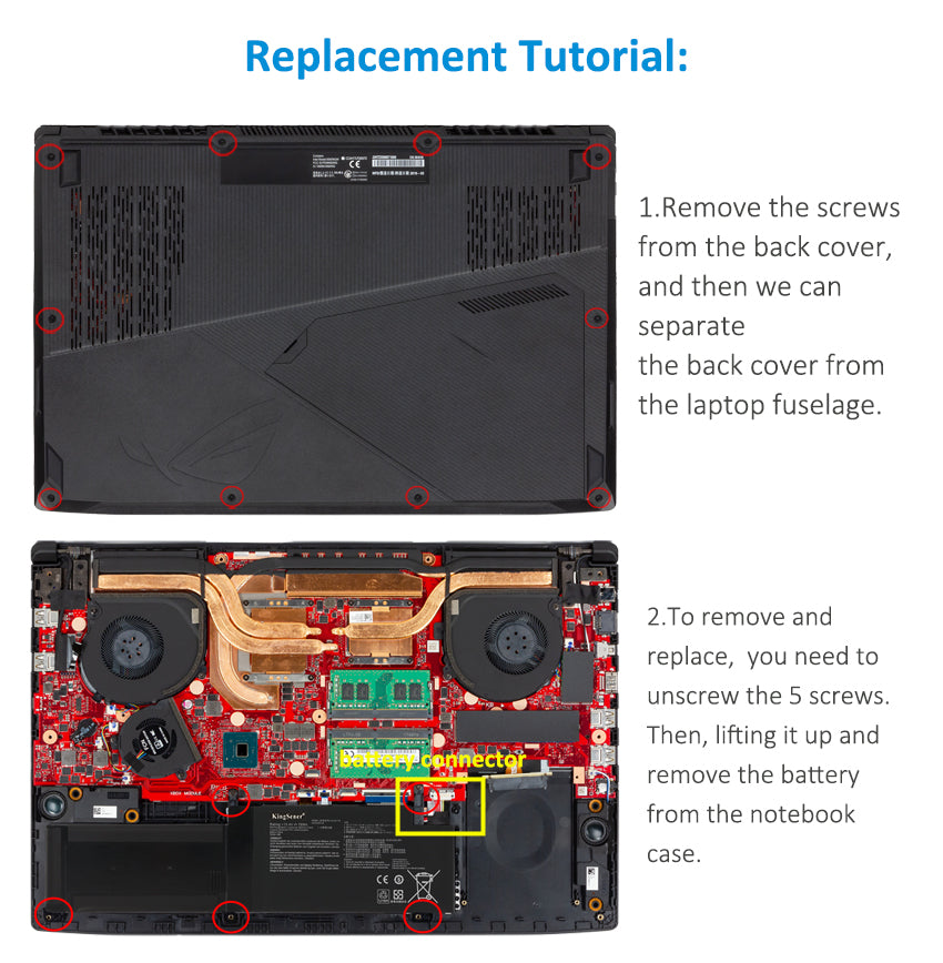 Asus ROG Strix GL703GM GL703GS Battery C41N1716 15.4V 76Wh