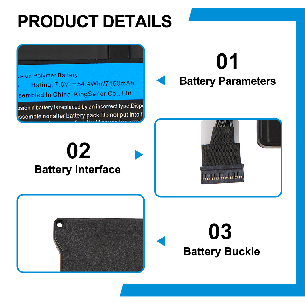 Apple-A1496-7.6V-7150mAh-Macbook-Battery