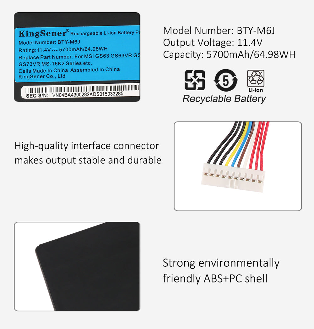 BTY-M6J-5700mAh