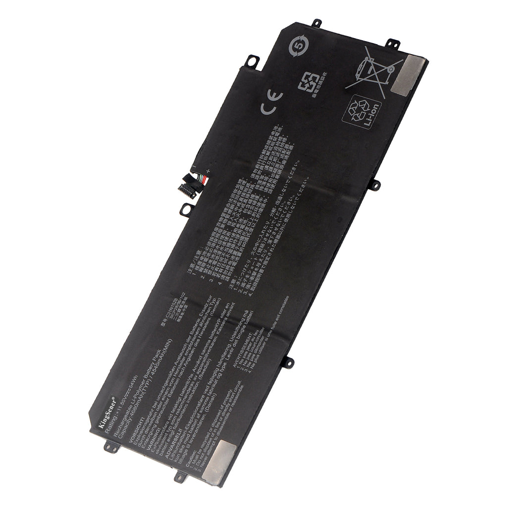 C31N1528 replacement battery for ASUS ZenBook Flip UX360 UX360C series, 11.55V 50Wh, compact internal battery with mounting holes.