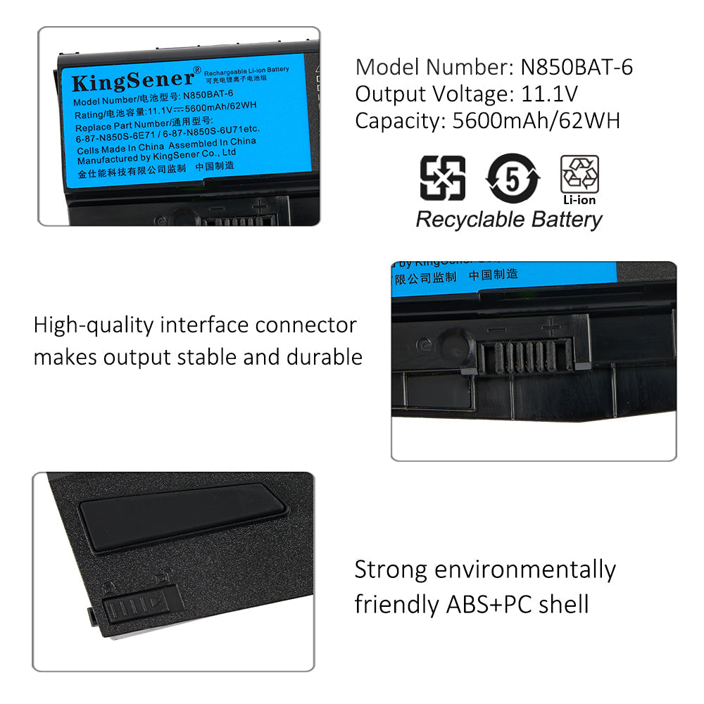 CLEVO-N850BAT-6-5600mAh