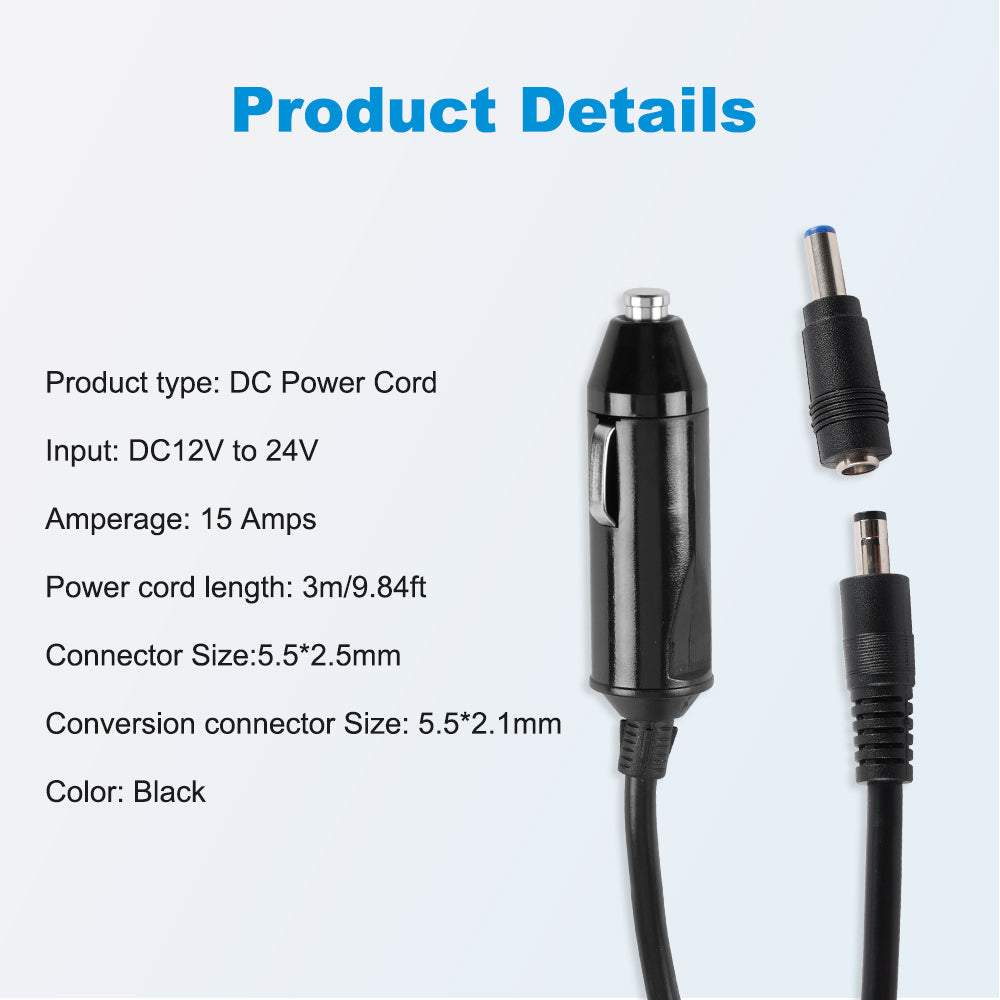 BA-306 DC Power Cord for Inogen One G3 G4 G5 Portable Oxygen Concentrator