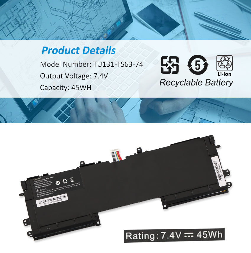 DELL-TU131-TS63-74-7.4V-45WH-Laptop-Battery