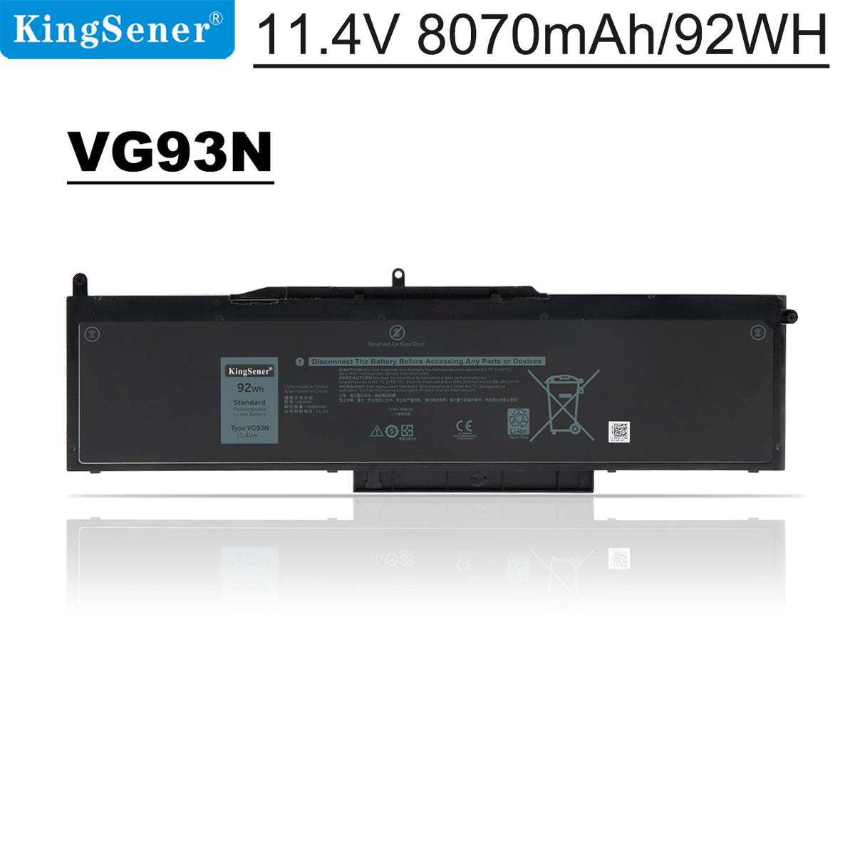 VG93N Battery for Dell Latitude 5480 5490 92Wh M.2
