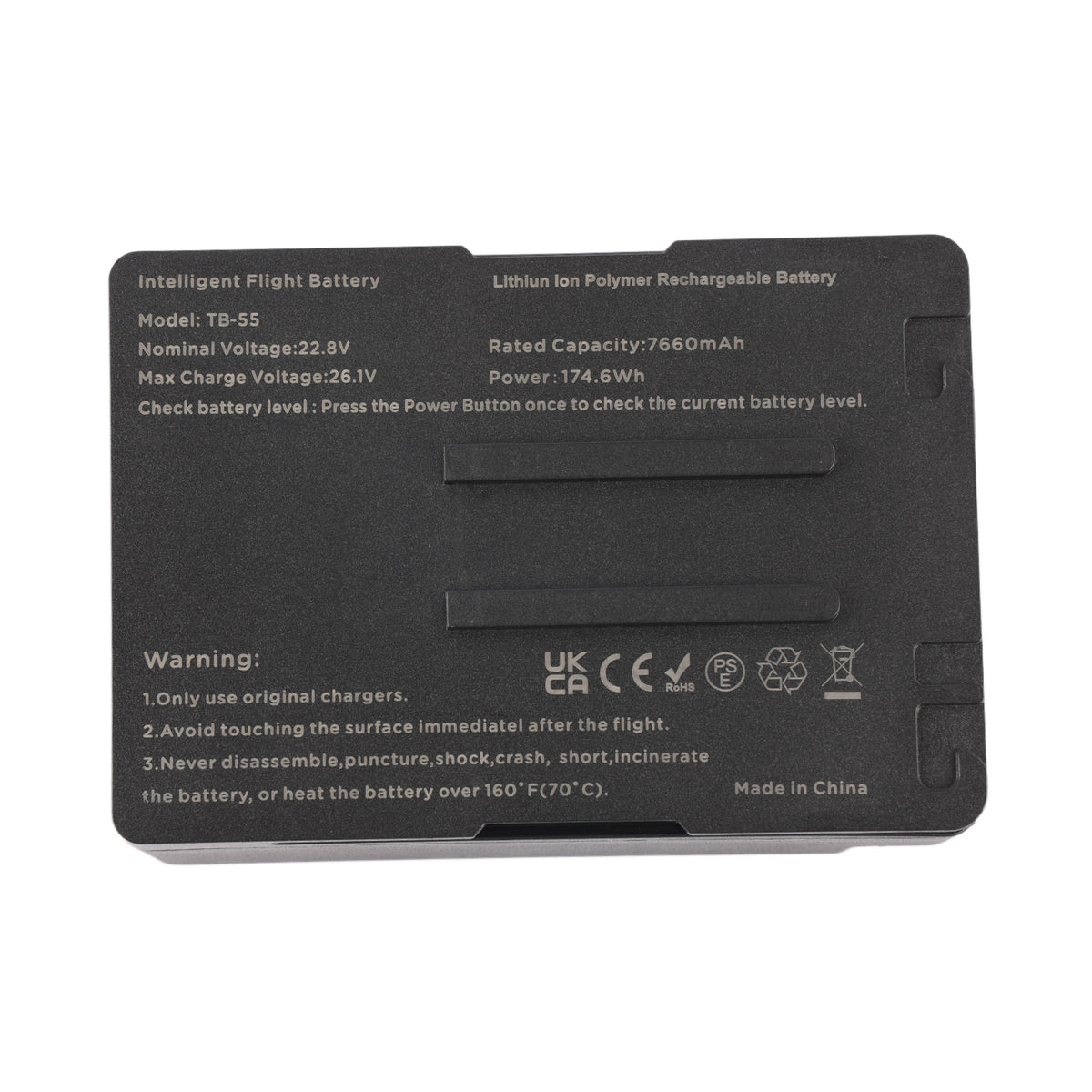 TB-55 TB55 Intelligent Flight Battery For DJI Matrice 200 V2 Matrice 210 - Front View on White