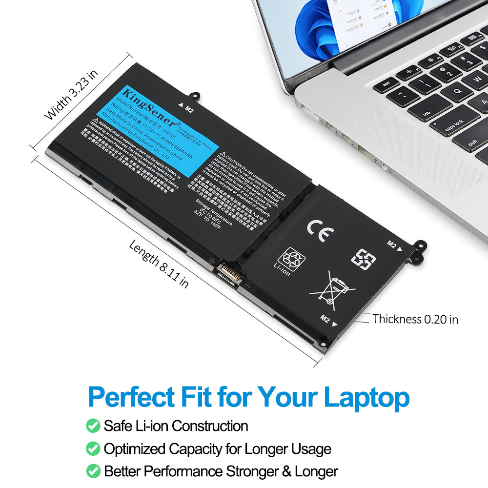 Dell-G91J0-11.25V-41Wh-Laptop-Battery