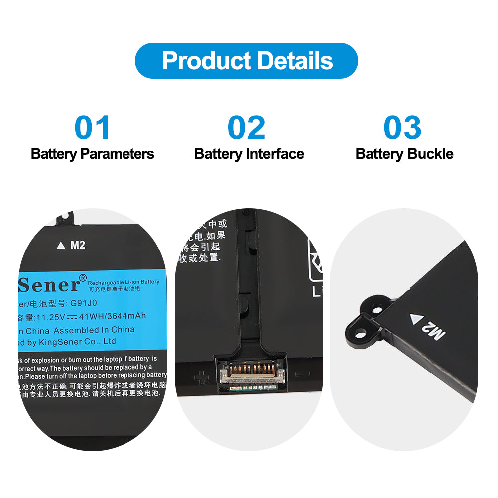 Dell-G91J0-11.25V-41Wh-Laptop-Battery