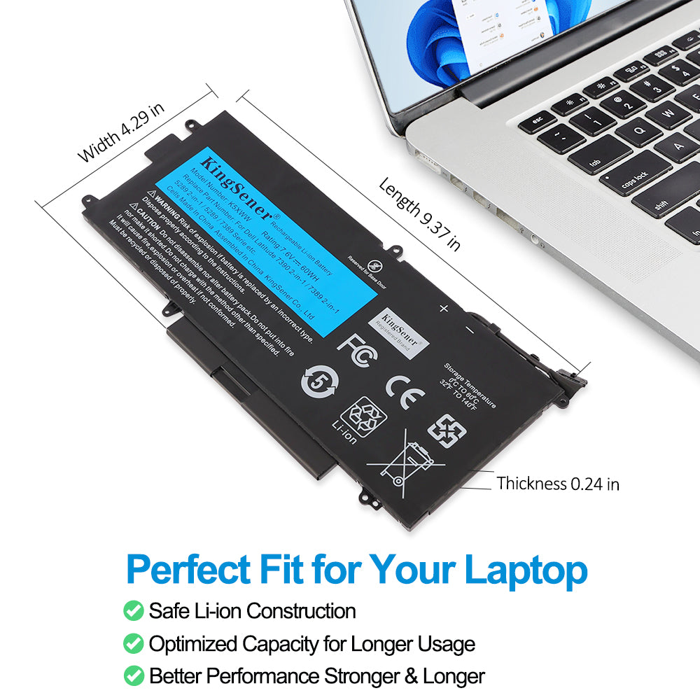 Dell-K5XWW-7.6V-60Wh-Laptop-Battery