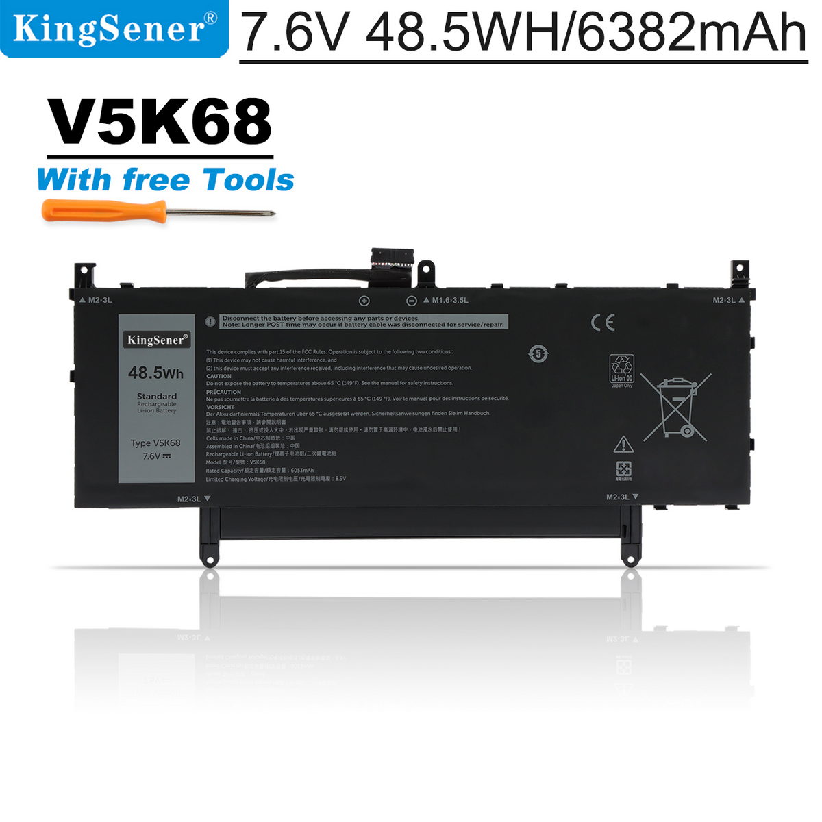 Dell-V5K68-6382mAh