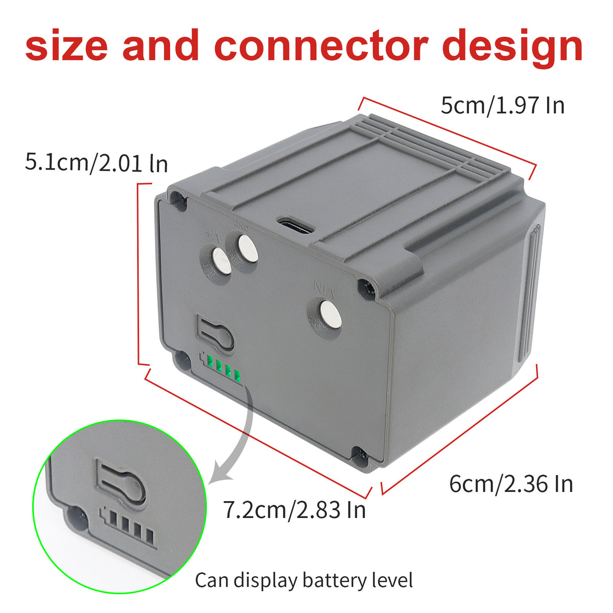 Tactacam Cellular Security Camera Replacement Battery Pack 7.2V 7000mAh Rechargeable Li-ion