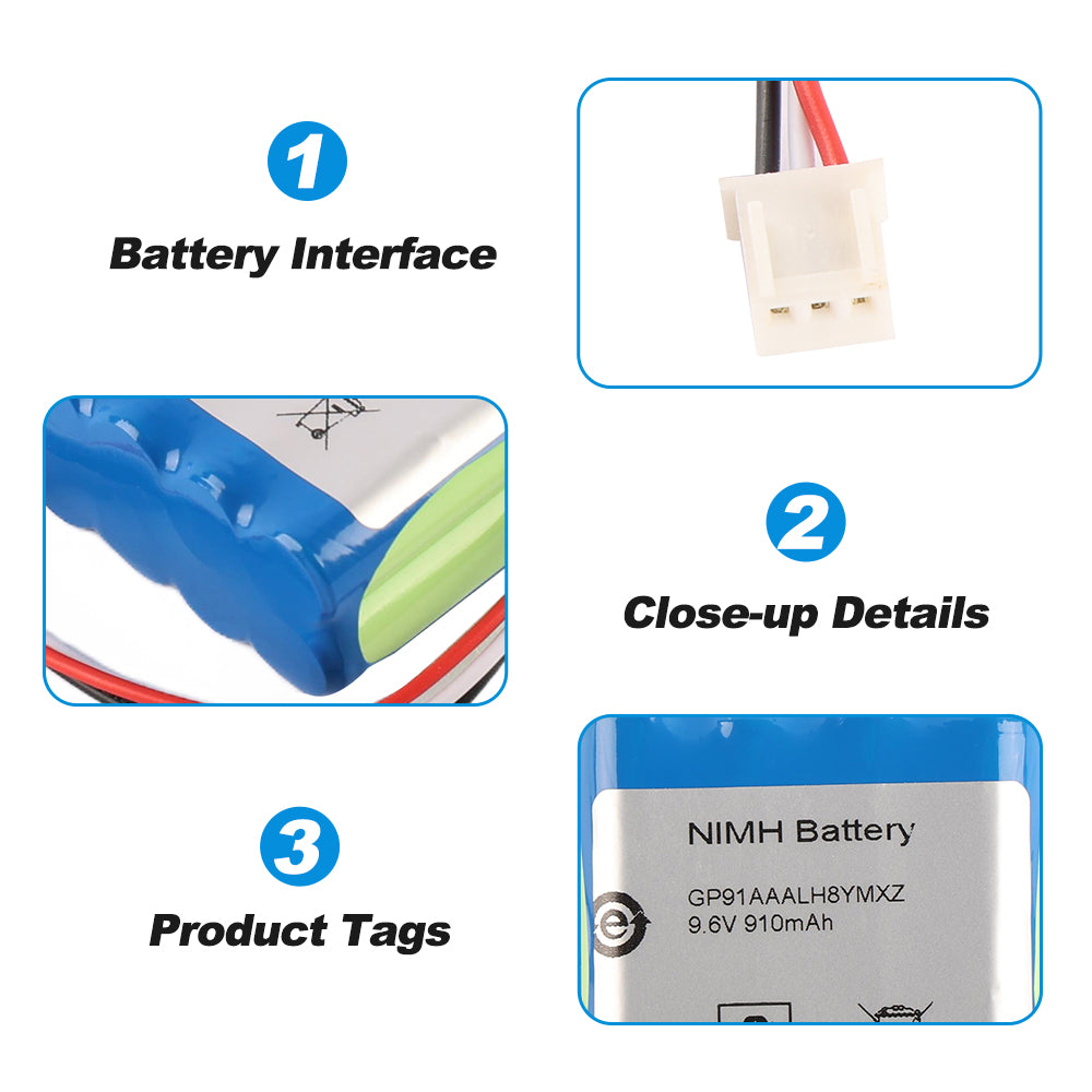 GP91AAALH8YMXZ-9.6V-8.74Wh-Medical-Battery