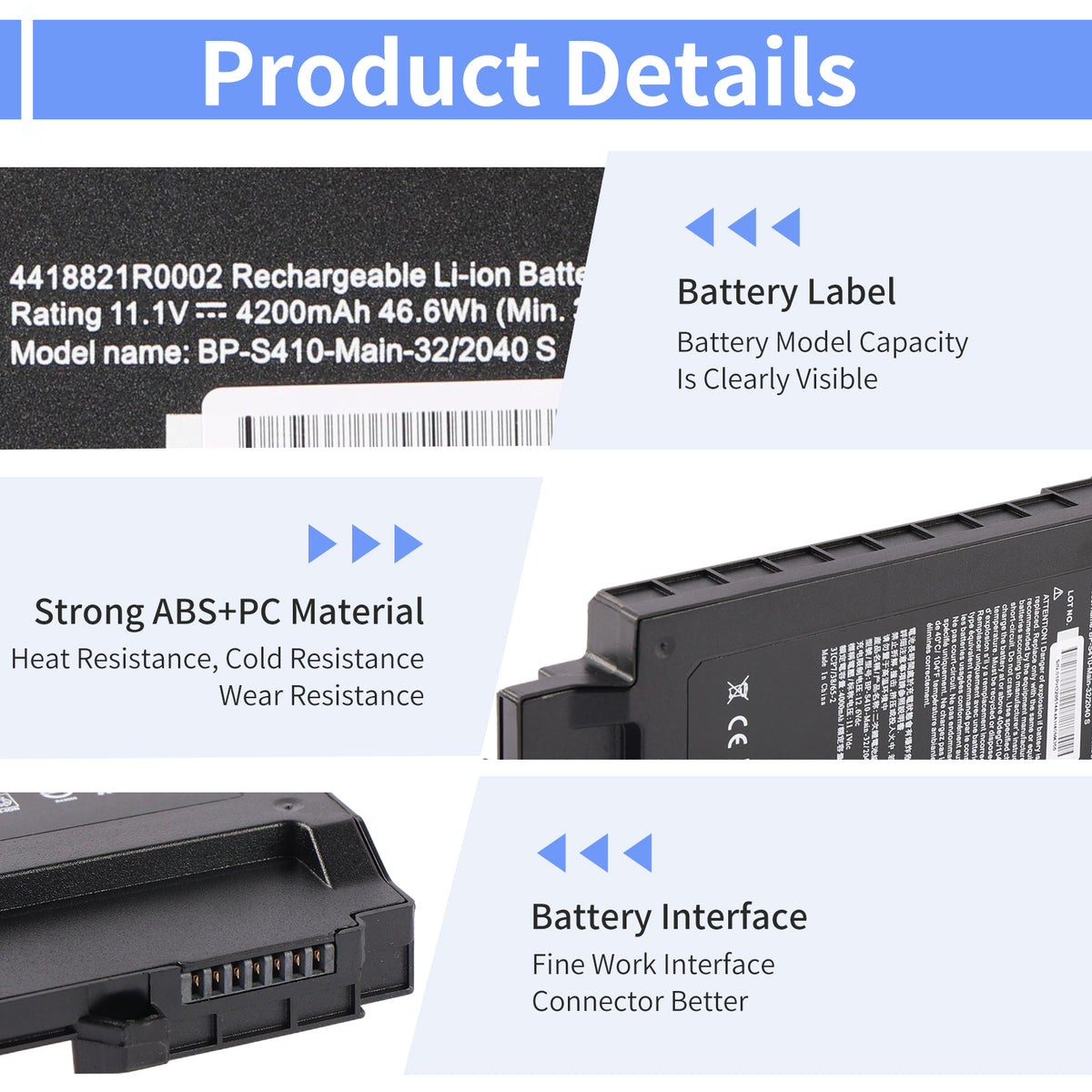 Getac-BP-S410-Main-32/2040S-11.1V-46.6Wh-Laptop-Battery