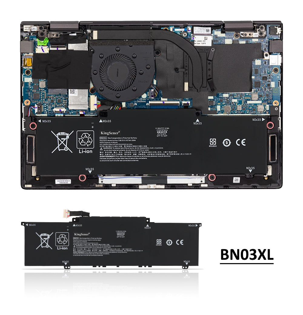 BN03XL L73965-271 Replacement Battery for HP ENVY x360 13-AY 15-EU 51Wh