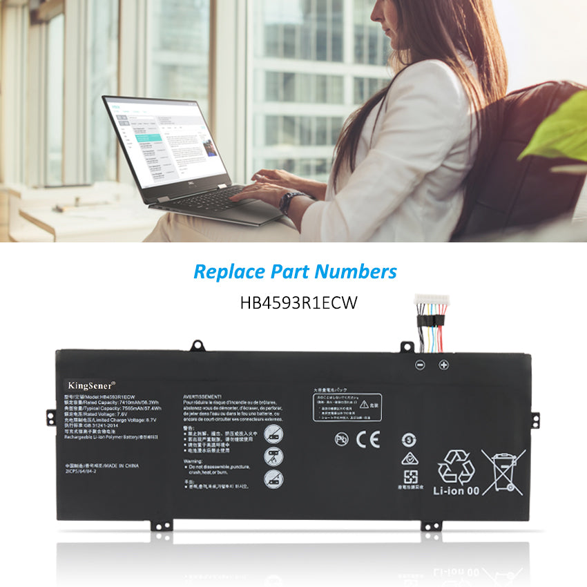 Huawei-HB4593R1ECW-7.6V-57.4WH-Laptop-Battery