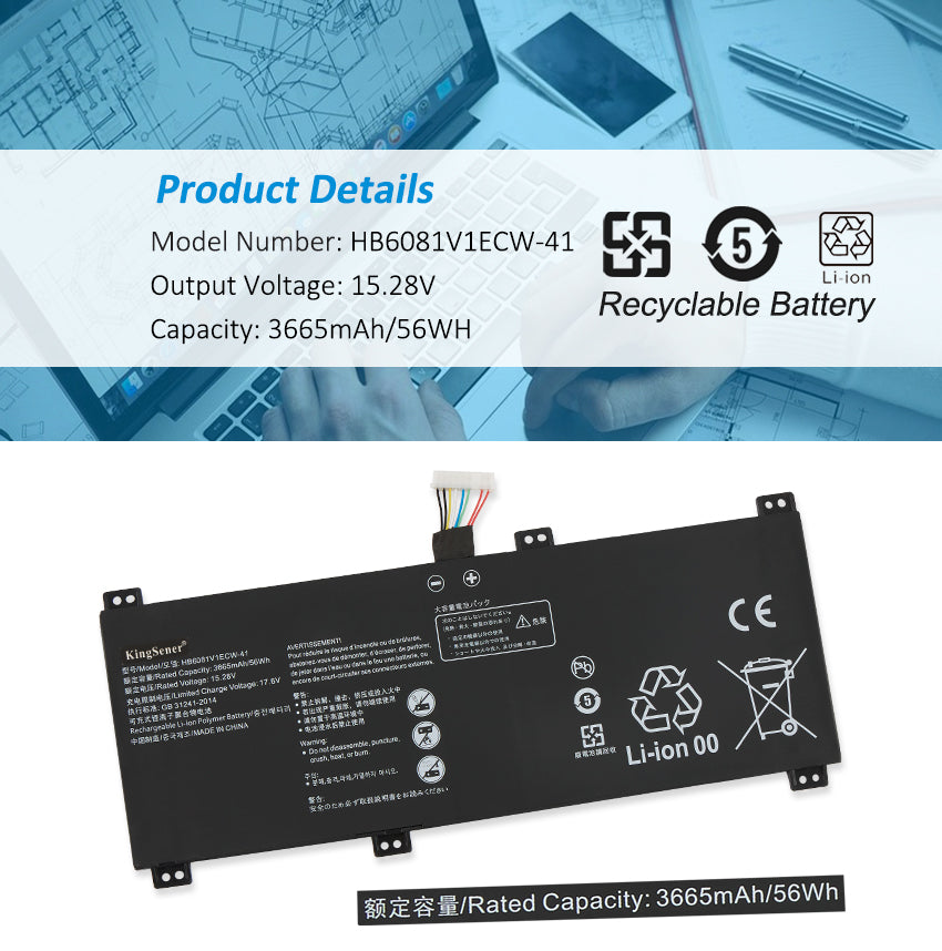 Huawei-HB6081V1ECW-41-15.28V-3665mAh-Laptop-Battery