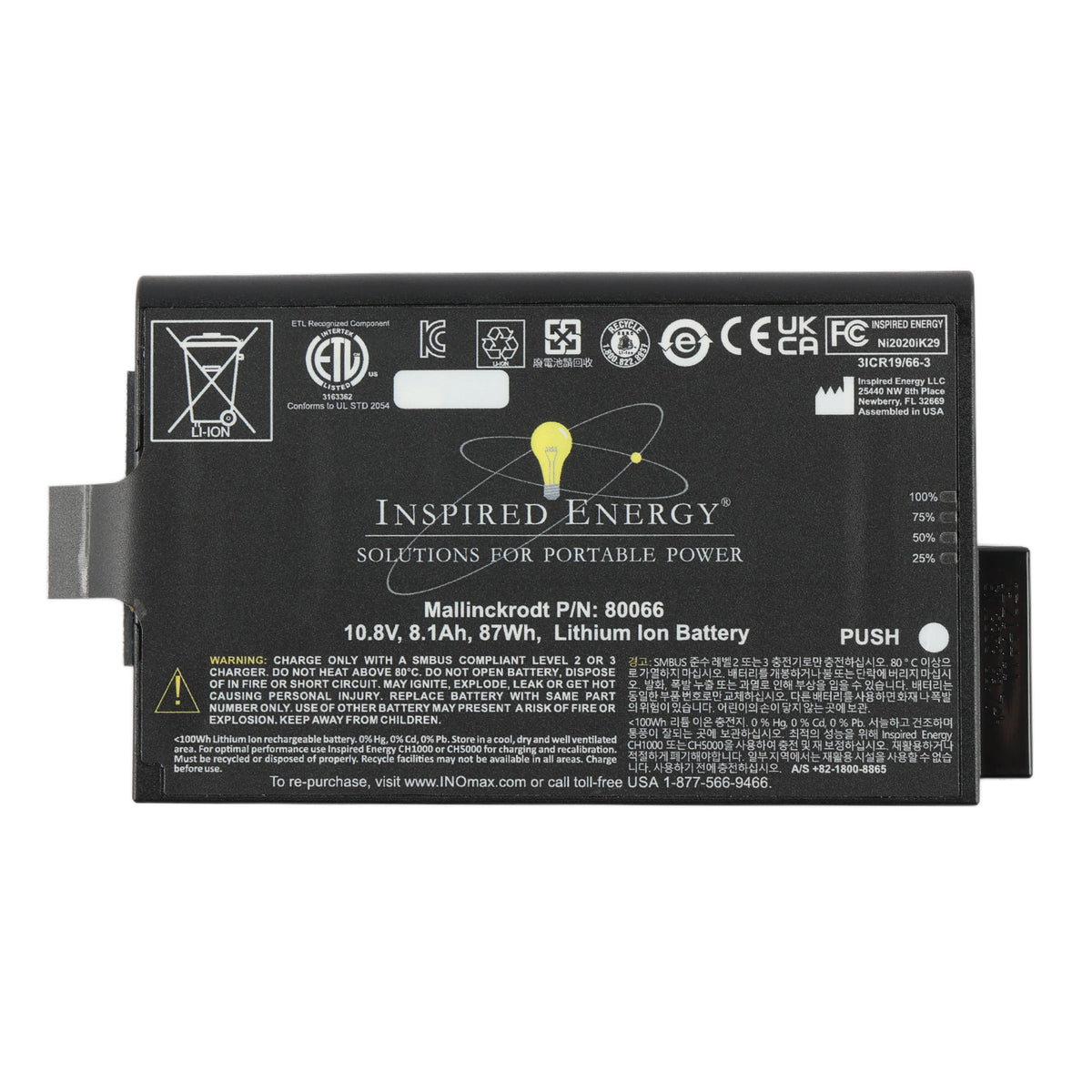 80066 Li-ion Battery 10.8V 87Wh 8.1Ah for GE USM35 Ultrasonic Flaw Detector