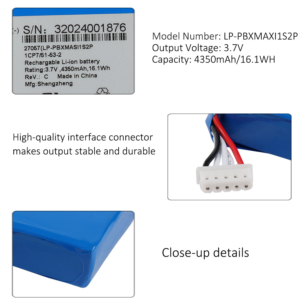 LP-PBXMAXI1S2P-4350mAh-Medical-Battery