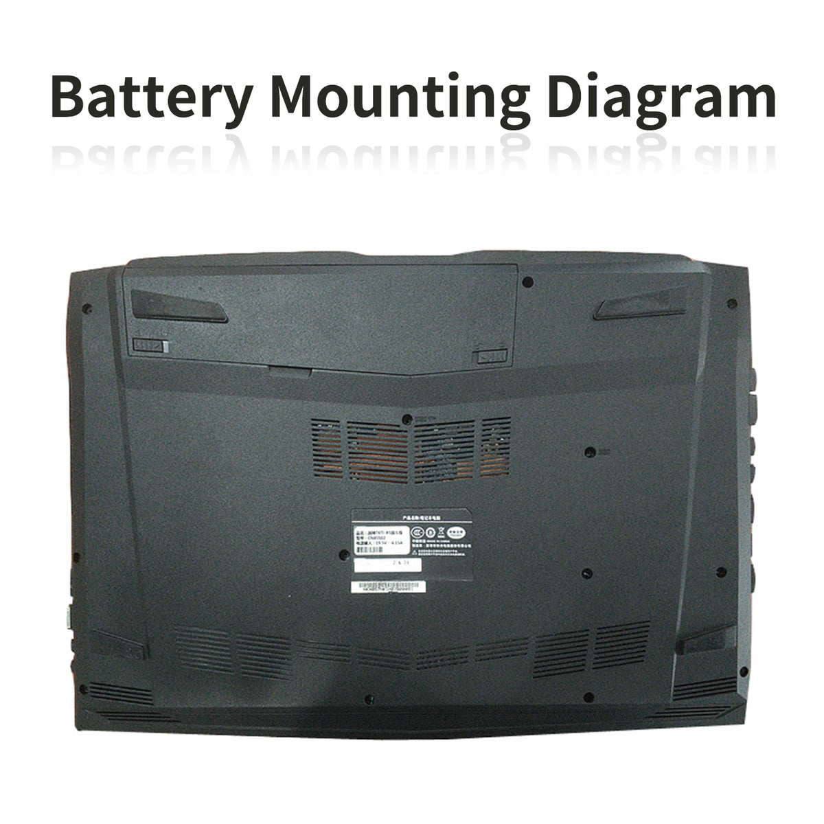 LUSONBAY N850BAT-6 Laptop Battery For Clevo N850 N850HC N850HJ N870HC N870HJ1 - Battery Mounting Diagram