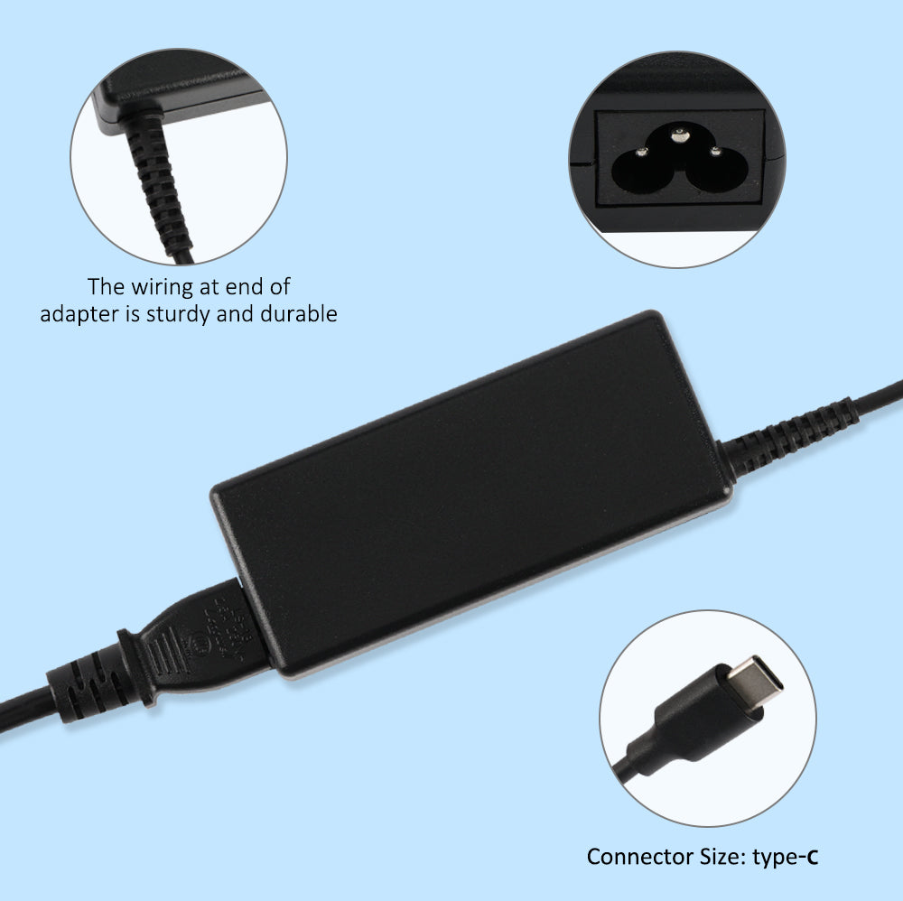 聯想ThinkPad通用筆記型電腦充電器，65瓦20伏特3.25安Type-C USB交流電源轉接器，型號ADLX65YDC2A ADLX65YLC3D