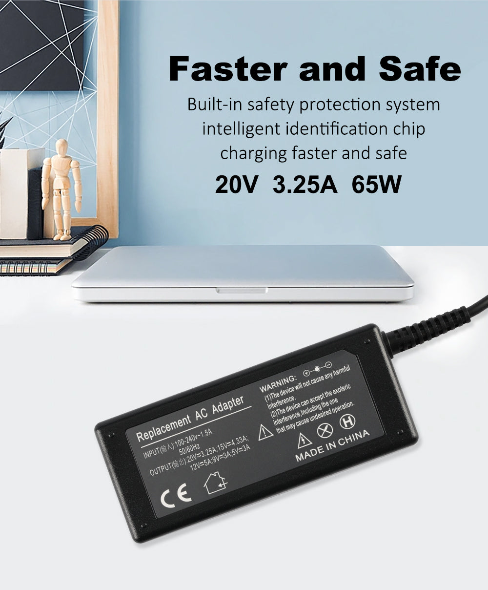 聯想ThinkPad通用筆記型電腦充電器，65瓦20伏特3.25安Type-C USB交流電源轉接器，型號ADLX65YDC2A ADLX65YLC3D