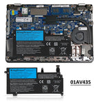 01AV435 Replacement Laptop Battery for Lenovo, , perspective view of the battery casing and mounting tabs.
