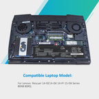 L14M4PB0 Replacement Laptop Battery for Lenovo, 4050mAh, rear view showing the smooth surface and structural design.