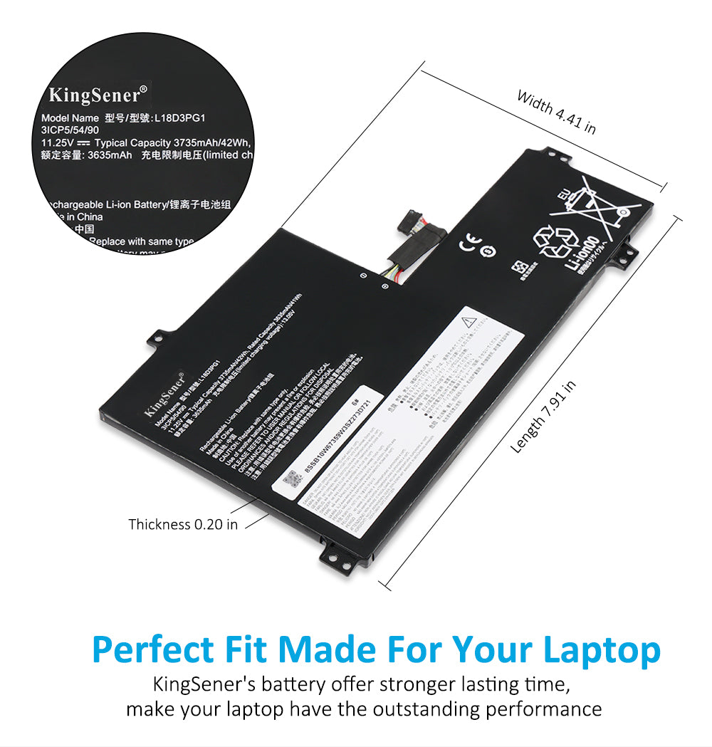 L18D3PG1 L17M3PB0 Laptop Battery For Lenovo 100E 300E 2nd Gen  S340-14  S340-14  Flex 3 CB-11IGL05 Series