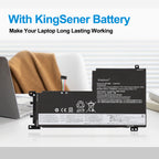 L19M3PF6 Laptop Battery for Lenovo IdeaPad, 11.52V 57Wh, showing internal unit with mounting tabs