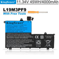 L19M3PF9 Laptop Battery for Lenovo ThinkBook, 11.34V 45Wh, showing internal unit and white labels