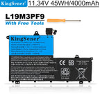 L19M3PF9 Laptop Battery for Lenovo ThinkBook, 11.34V 45Wh, showing internal unit and white labels