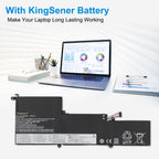L19M4PF4 Replacement Laptop Battery for Lenovo, 15.36V, side profile highlighting the slim form factor.