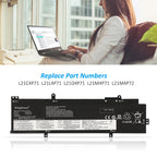 L21C4P71 Replacement Laptop Battery for Lenovo, 15.44V, rear view showing the smooth surface and structural design.