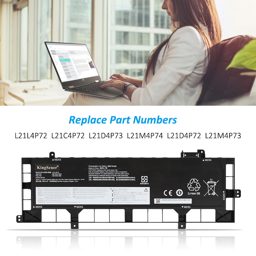 Lenovo-L21L4P72-15.44V-52.5Wh-Laptop-Battery