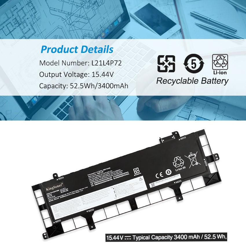 Lenovo-L21L4P72-15.44V-52.5Wh-Laptop-Battery